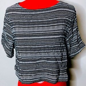 Black and White Patterned Top